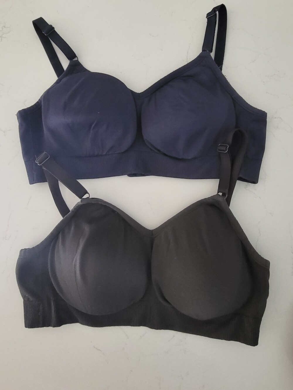 knix Wireless Comfort Bra Duo in Navy & Black